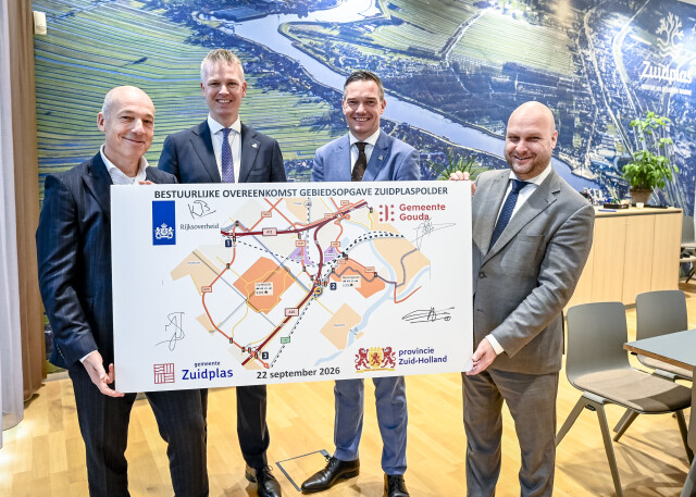 Ondertekening bestuurlijke overeenkomst mobiliteitsopgave Zuidplaspolder