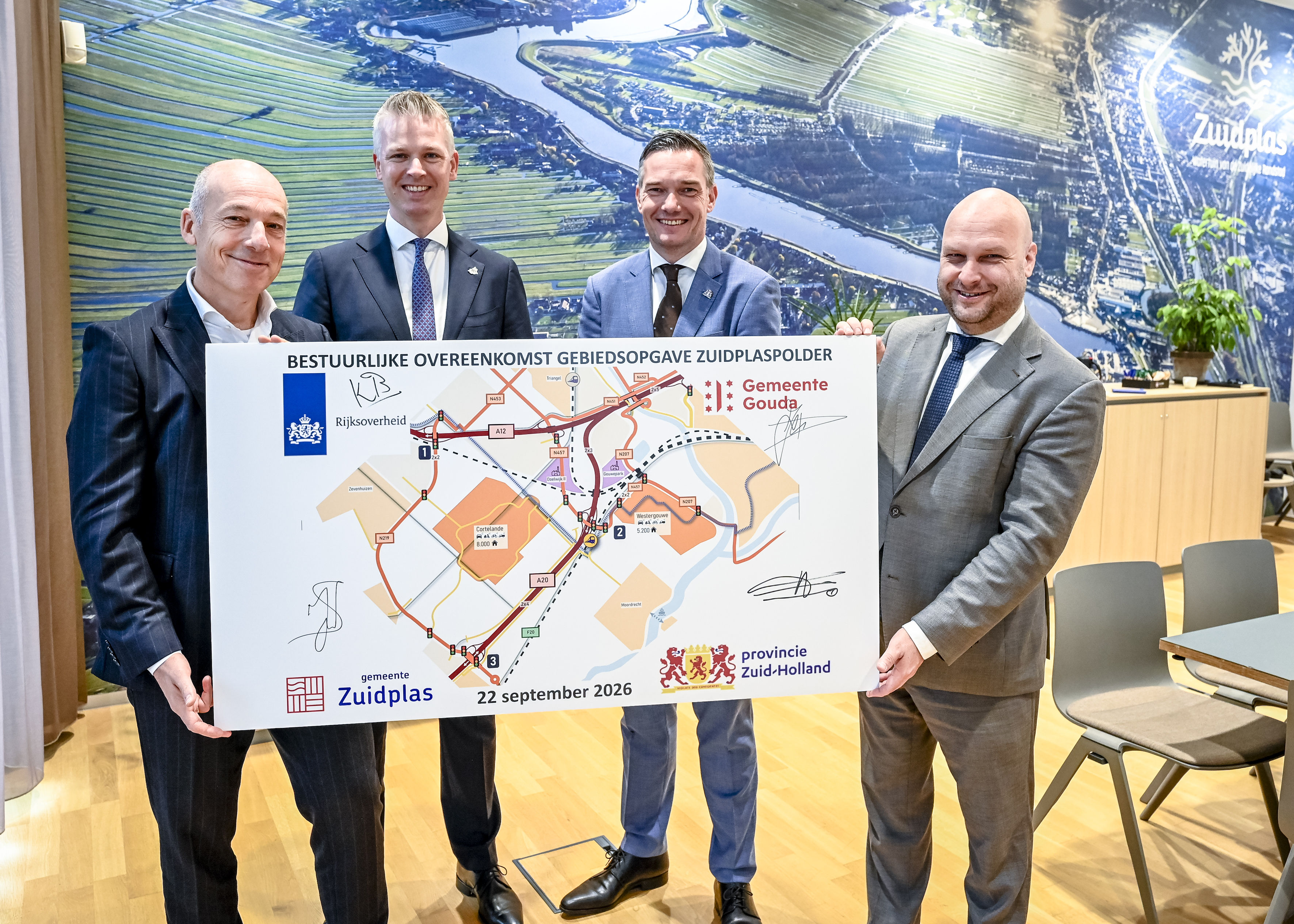 Ondertekening bestuurlijke overeenkomst mobiliteitsopgave Zuidplaspolder